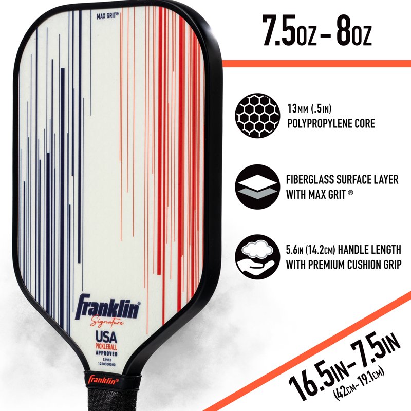 Pickleball Balls - Franklin Signature Pro 13mm Poly Core, White