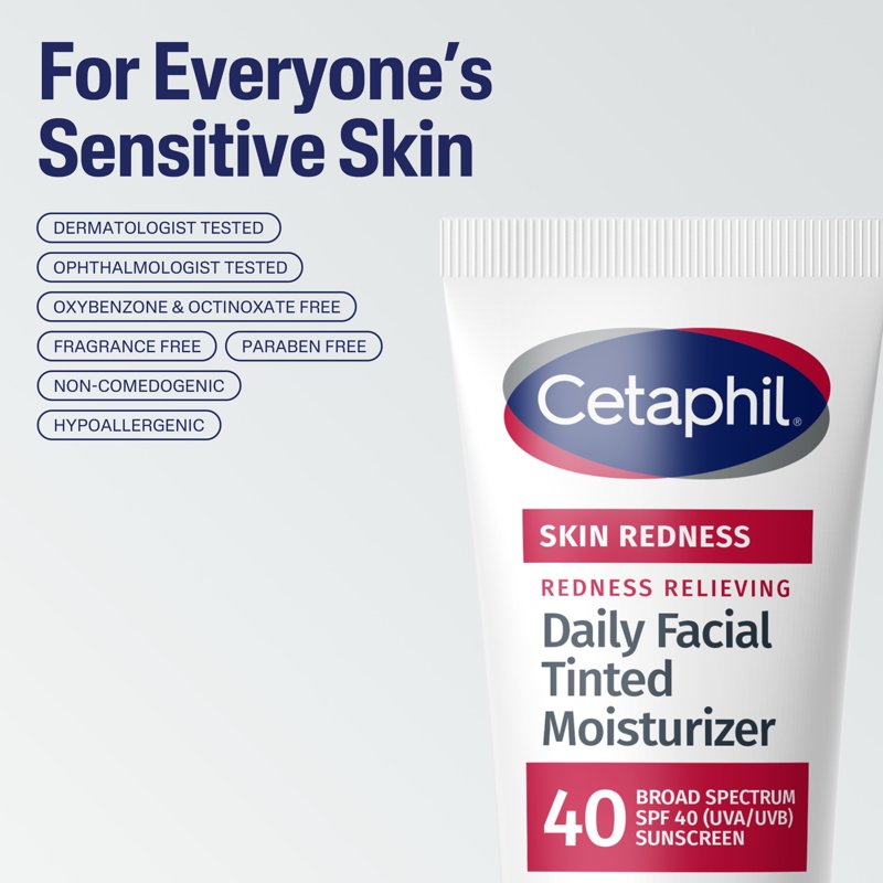 Redness Relief SPF 40 Facial Moisturizer with Neutral Tint - Hydrating Skin Care