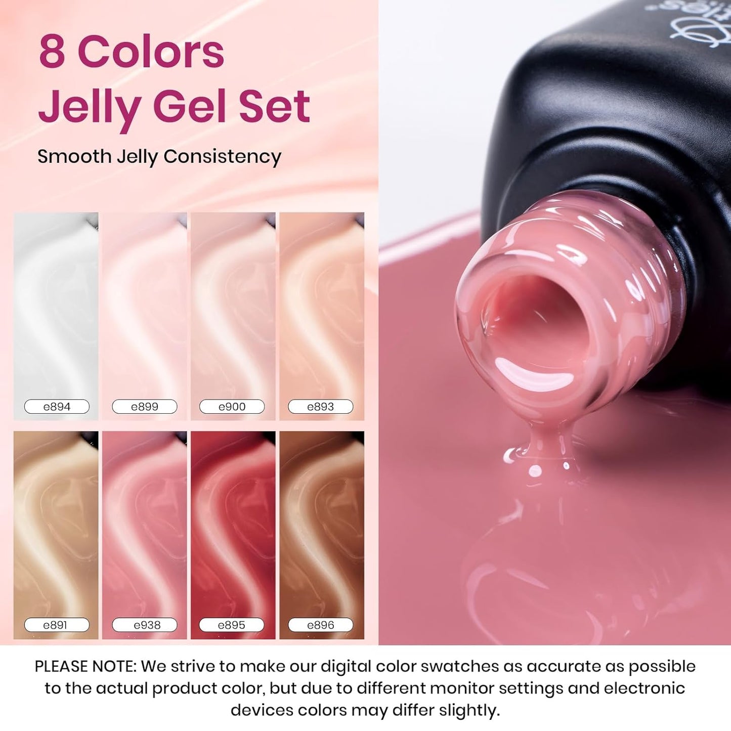 Beetles 6-Pack Fall Gel Nail Polish Set - Brown, Green, Yellow, Burgundy & Glitter - Soak Off UV/LED Manicure Gift for Women