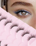 Onlyall Half Eyelashes Corner Lashes Natural Lashes Half Lashes Wispy End Lashes Corner Eyelashes 3/4 Lashes 7 Pairs C19