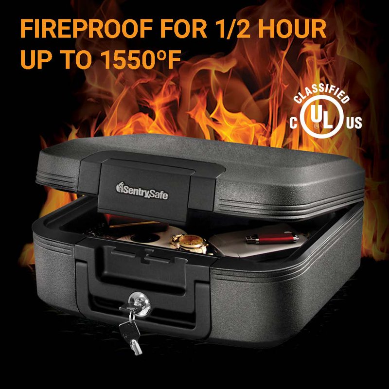 Water and Fire Resistant Chest Safe 0.28 Cu-Ft with Privacy Lock