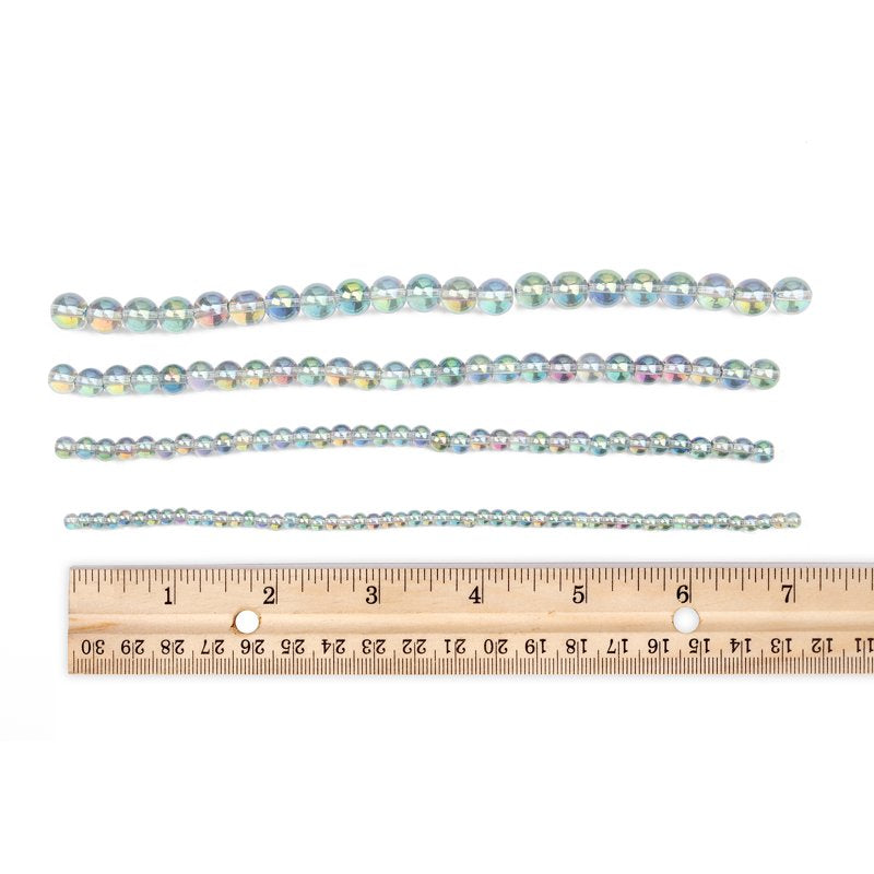 Glass Bead Strand Multi Sizes Green 135pcs Jewelry & Craft Beads