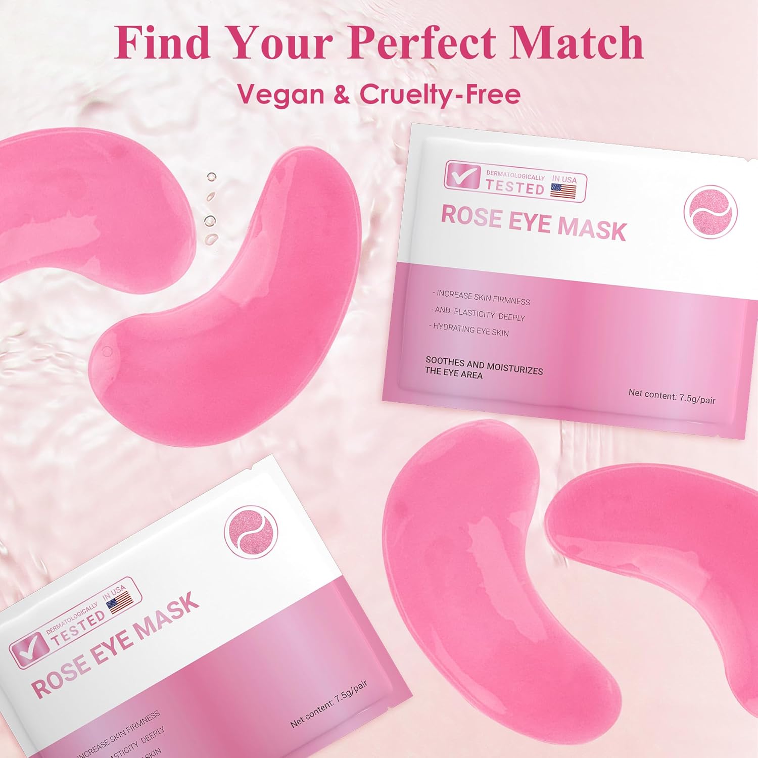 Under Eye Patches (30 Pairs), 24K Gold Under Eye Mask for Puffy Eyes, Dark Circles,Bags and Wrinkles with Collagen,Relieves Pressure and Reduces Wrinkles,Revitalises and Refreshes Your Skin
