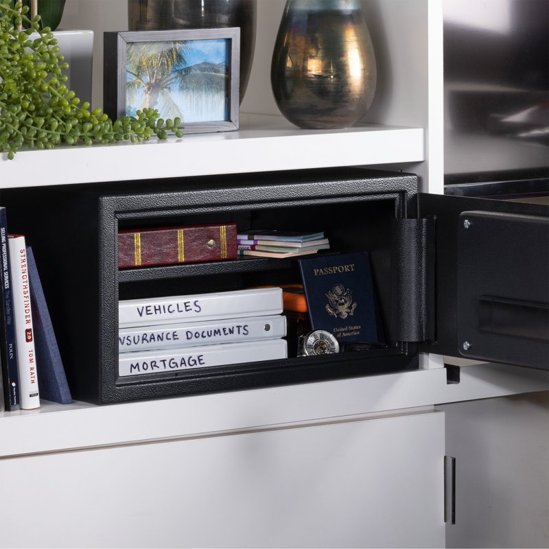 Digital Security Safe with Keypad Lock 0.98 C-Ft Black