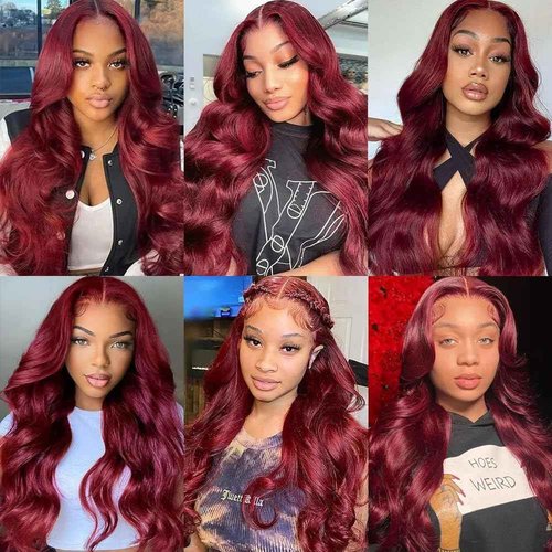 28 inch Burgundy Human Hair Bundles 99J Body Wave Hair Bundle Brazilian Remy Red Bundles Dark Burgundy Color