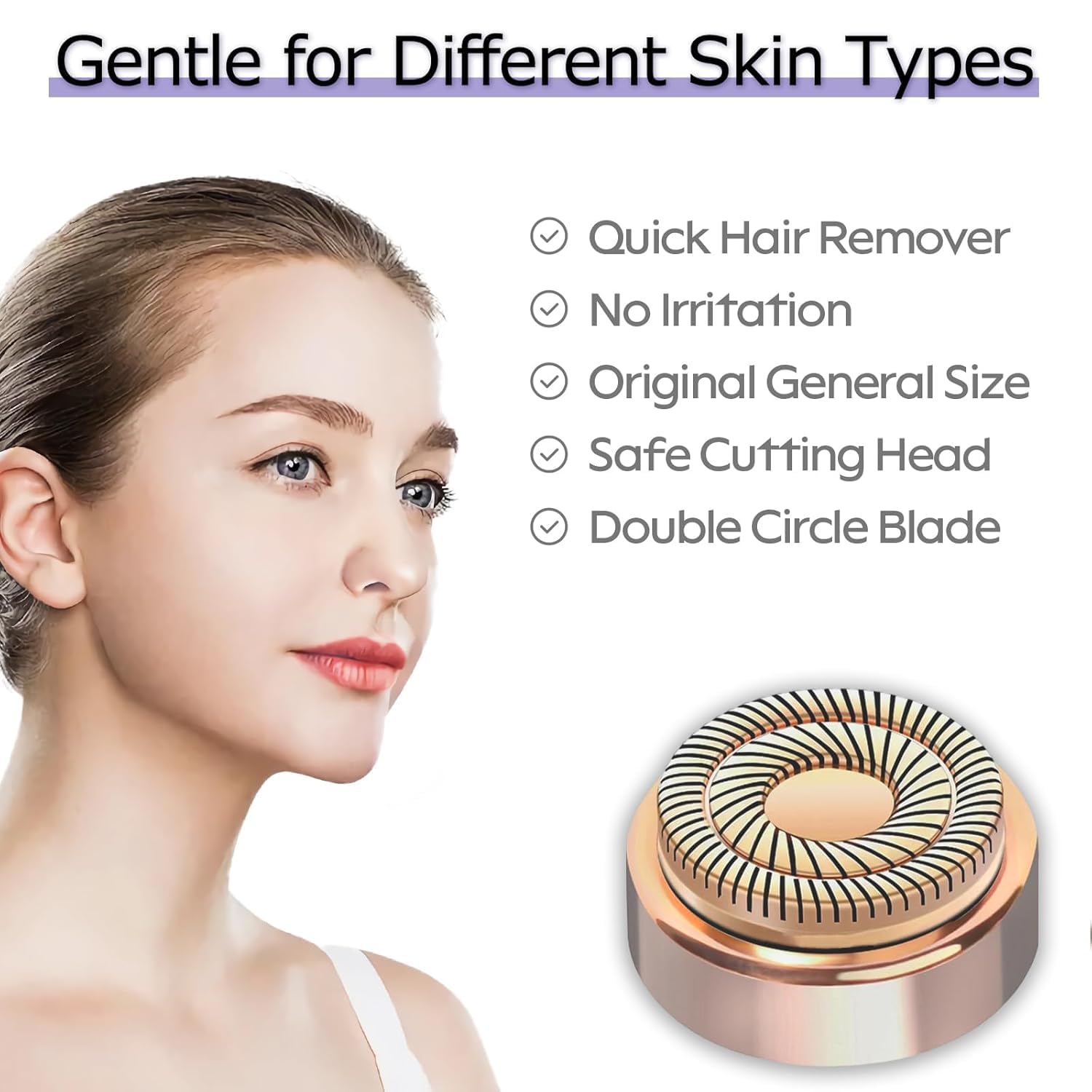 Flawless Facial Hair Remover Replacement Heads - Gen 2 (4 Pack) for Women