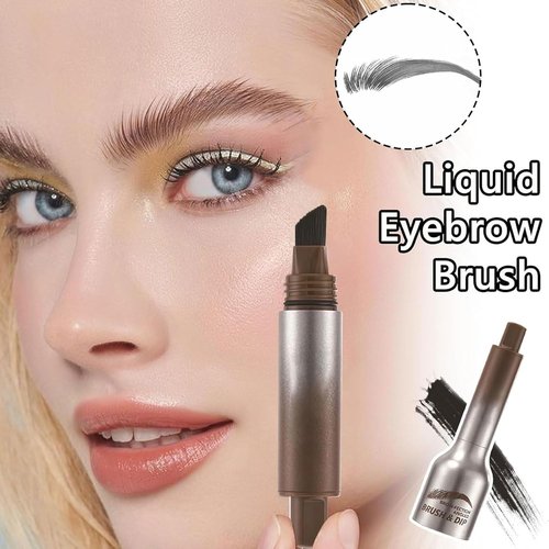 Liftique Brow Brush, Liftique Eyebrow Brush, Liftique - Instant Brow Brush, Brow Fection Angled Brush & Dip (TAUPE*2)