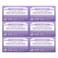 Dr. Bronner's - Pure-Castile Bar Soap (Lavender, 5 ounce, 6-Pack) - Made with Organic Oils, For Face, Body and Hair, Gentle and Moisturizing, Biodegradable, Vegan, Cruelty-free, Non-GMO