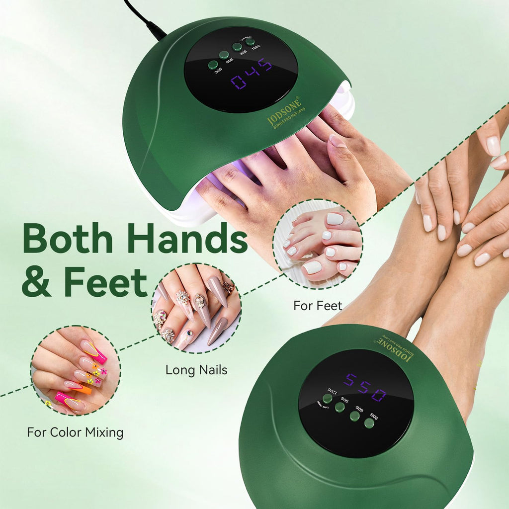 JODSONE U V LED Nail Lamp, Nail Dryer for Gel Polish, Led Light with Automatic Sensor & 4 Timers