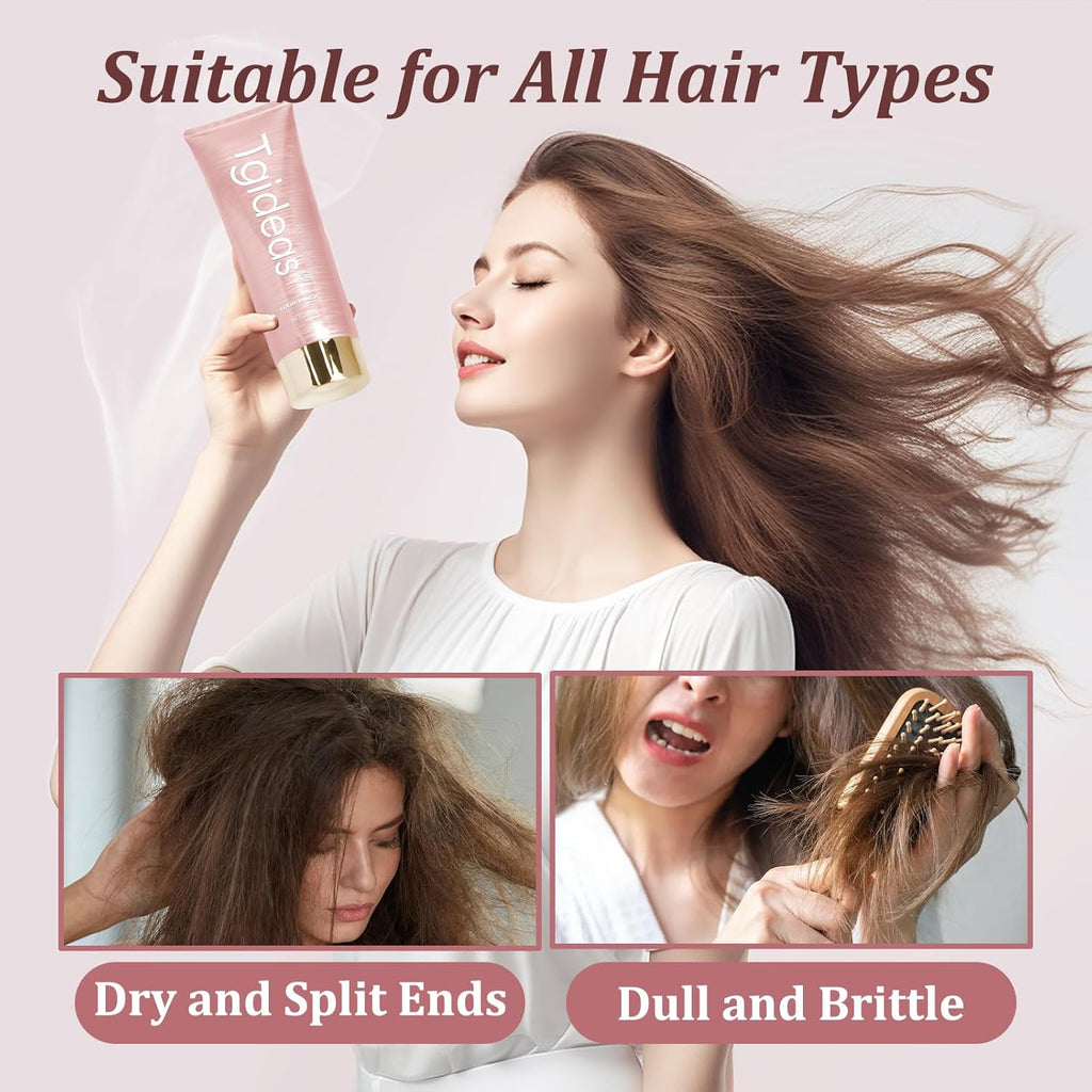Hydrating Collagen Hair Mask - Deep Repair Treatment for Dry, Damaged Hair - 8.45 Oz
