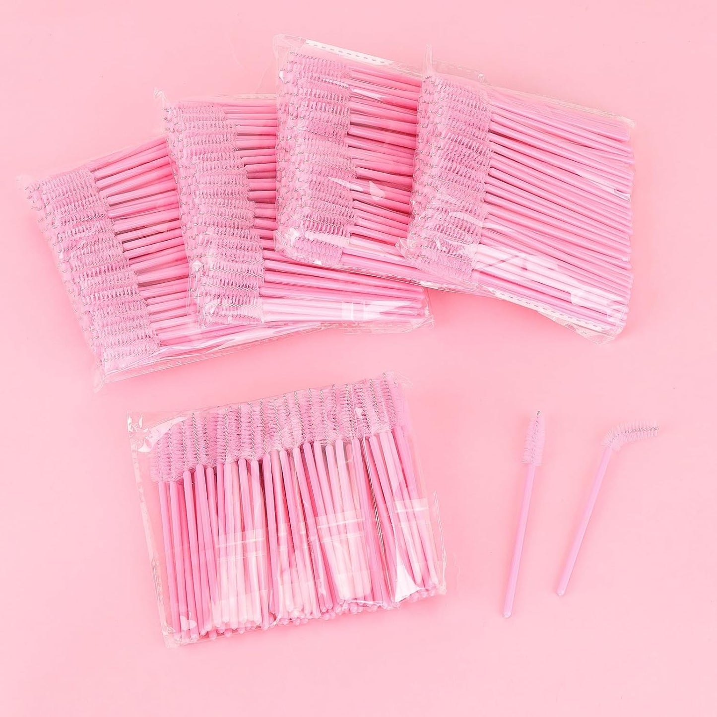 500 Disposable Mascara Wands - Colorful Eyelash Brushes & Spoolies for Extensions