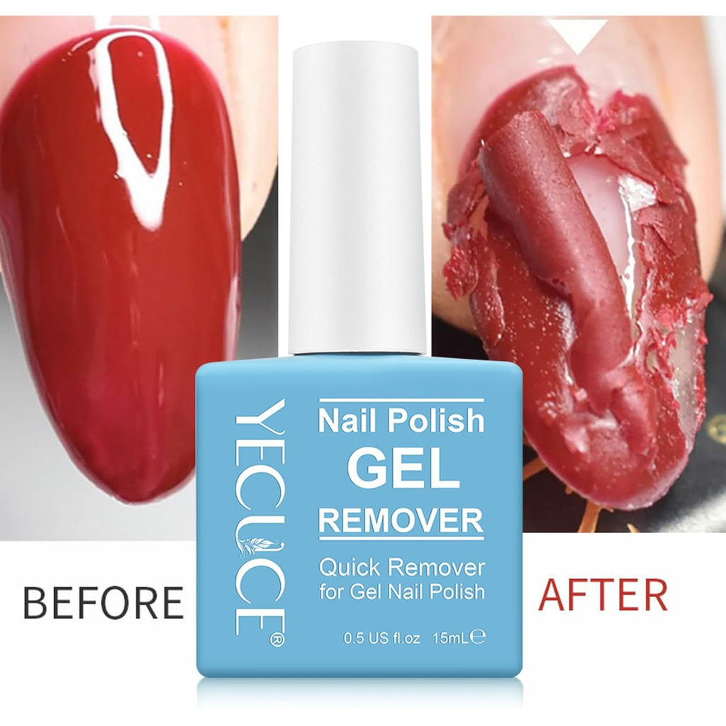 Gel Nail Polish Remover, (2pcs) Gel Polish Remover for Nails, No Need for Foil, Quick & Easy Polish Remover In 3-5 Minutes, No Need Soaking Or Wrapping-15ml