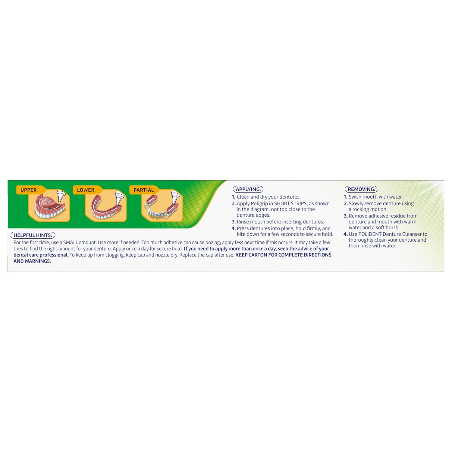 Super Poligrip Power Max Power Hold + Fresh Denture Cream, Premium Peppermint - 2.2 oz x 4