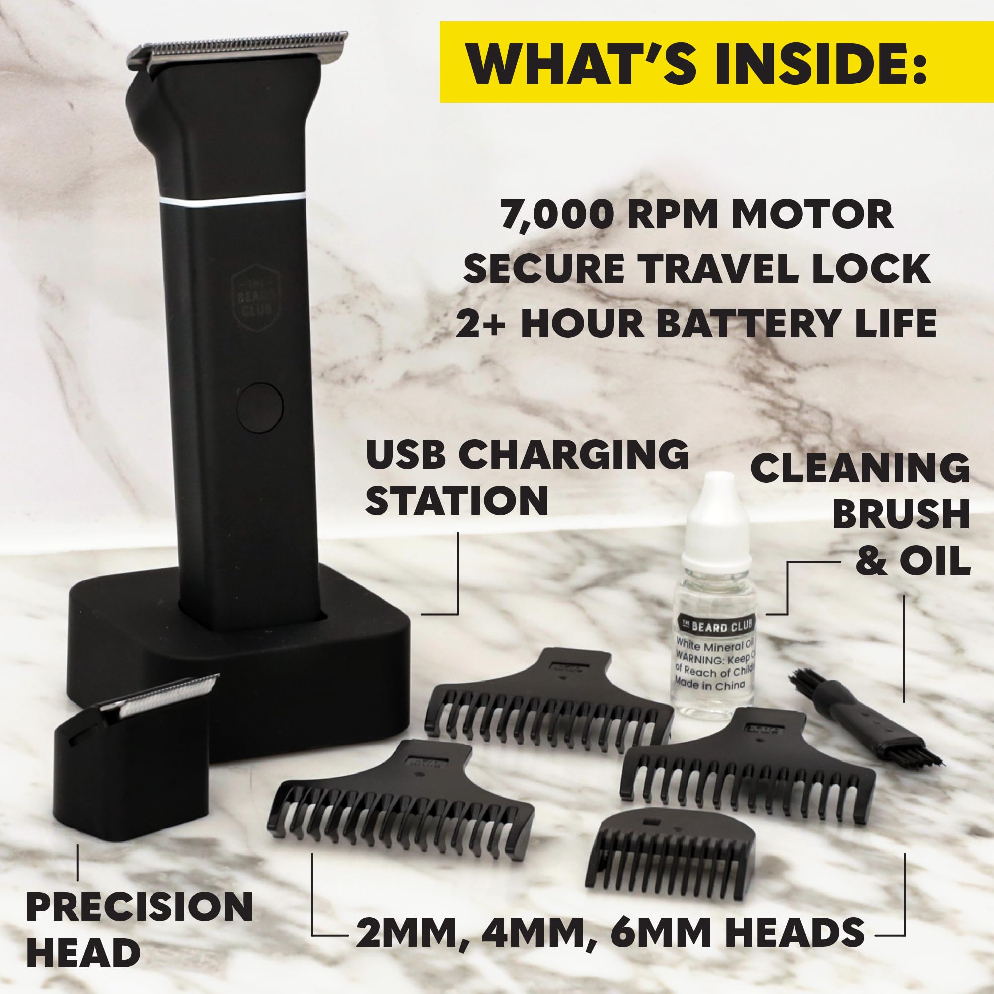 The Beard Club Manscape Body Hair Trimmer for Men, Ball Trimmer Men, Pubic Hair Trimmer for Men, Ceramic Blade Ball Shaver, Body Trimmer for Men, Men Body Shaver - Manscaper