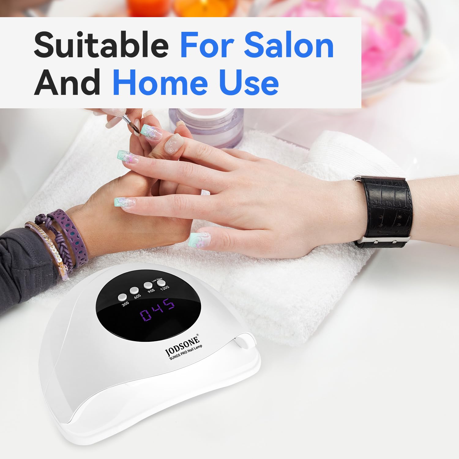 JODSONE U V LED Nail Lamp, Nail Dryer for Gel Polish, Led Light with Automatic Sensor & 4 Timers