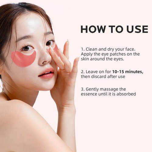 Dr. Pure Under Eye Patches for Puffiness: Dark Circles and Puffy Eyes Treatment Caffeine Eye Mask with Niacinamide Hyaluronic Acid - Smooth Wrinkles Reduce Eye Bags Undereye Gel Pad (30 Pairs)