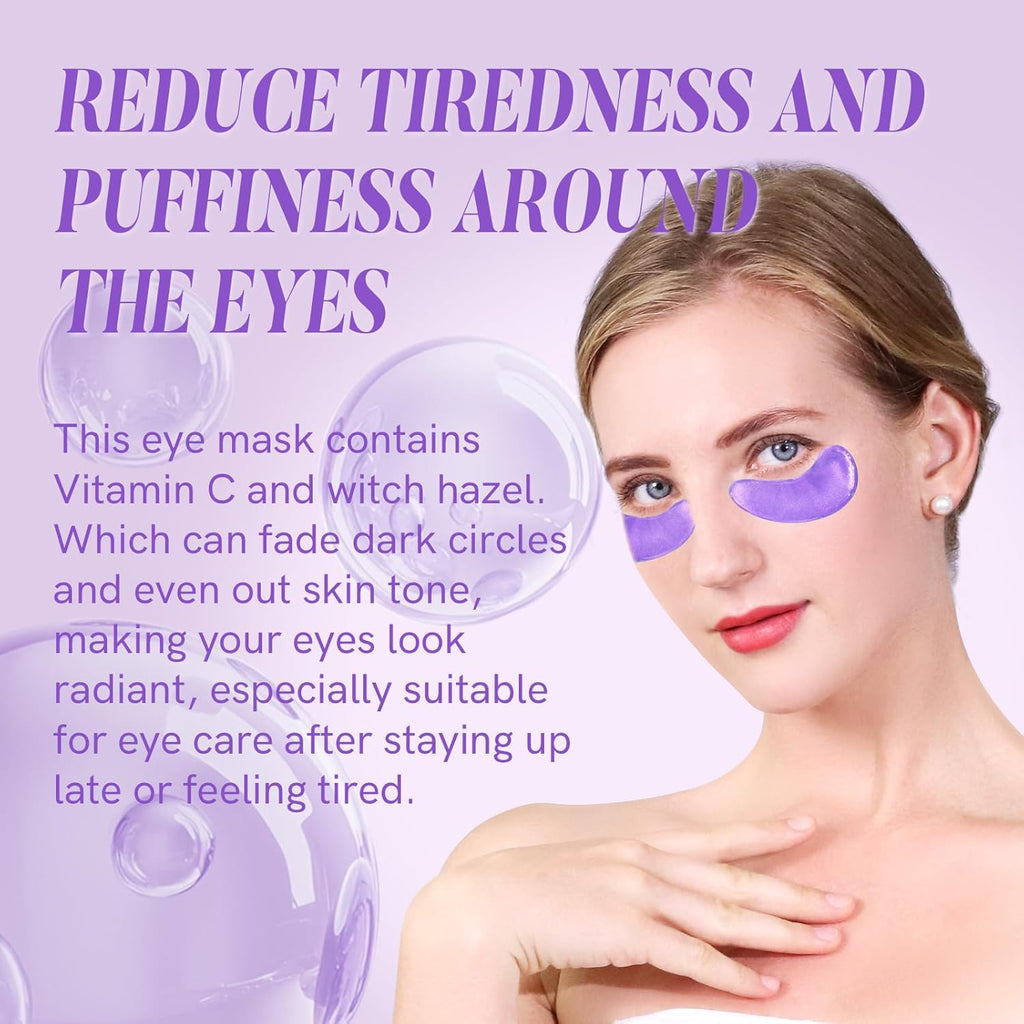 Under Eye Patches Gold and Hyaluronic Acid for puffy eyes,Rose Eye Masks for Dark Circles and Puffiness skin care Smooth Wrinkles products 30 Pairs