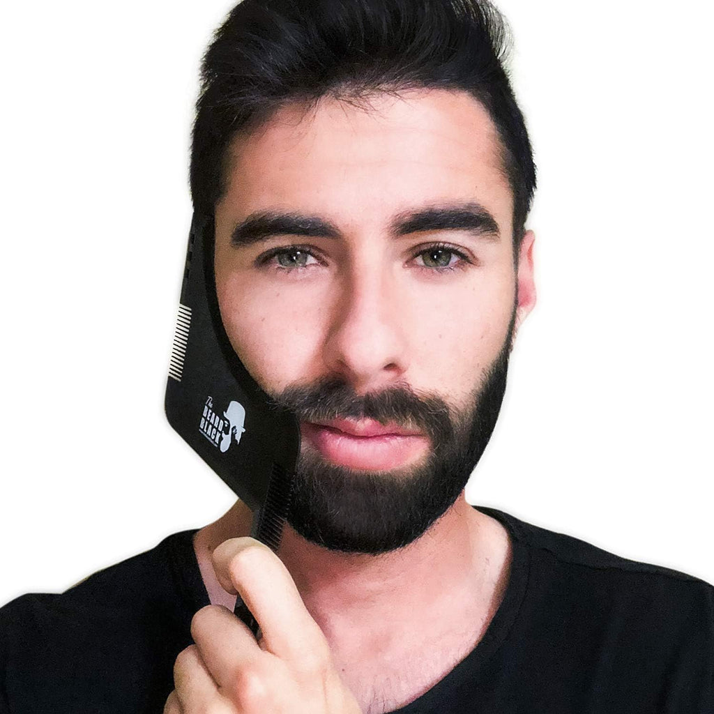 The BEARD BLACK Beard Shaping & Styling Tool with Inbuilt Comb, Perfect for Line Up & Edging, Use with Beard Trimmer or Razor