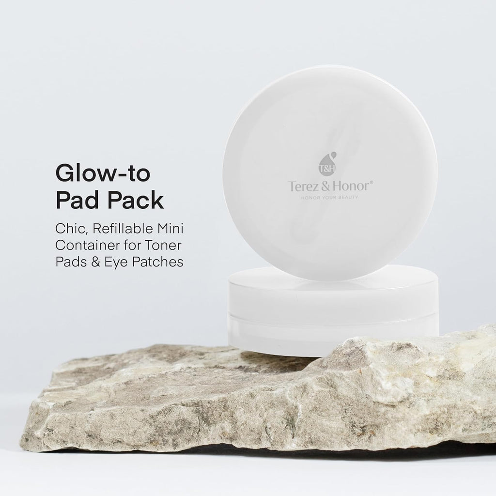 Travel-Friendly Korean Mini Skincare Containers - Reusable Leak-Proof Jars for Toner Pads & Eye Patches - 1 Pack