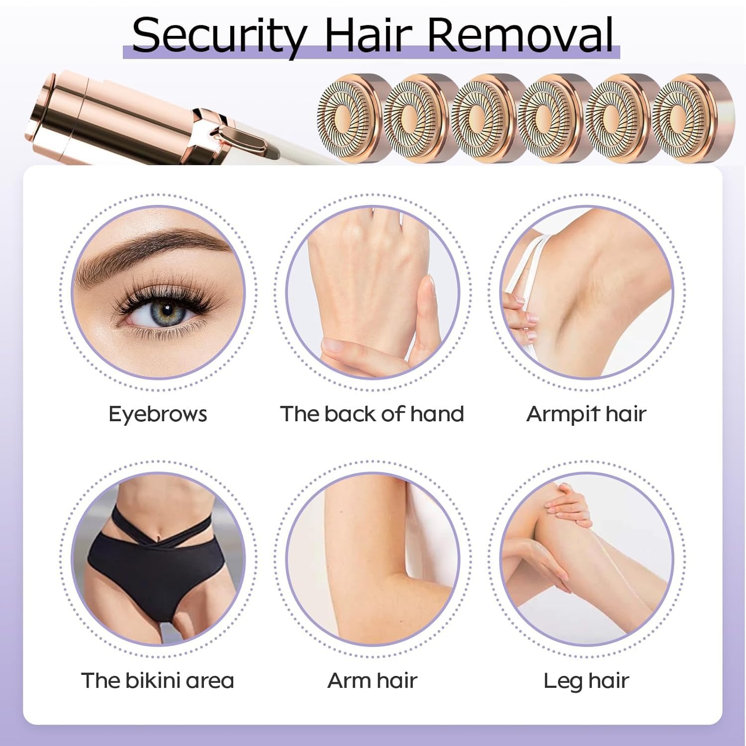 Flawless Facial Hair Remover Replacement Heads - Gen 2 (4 Pack) for Women