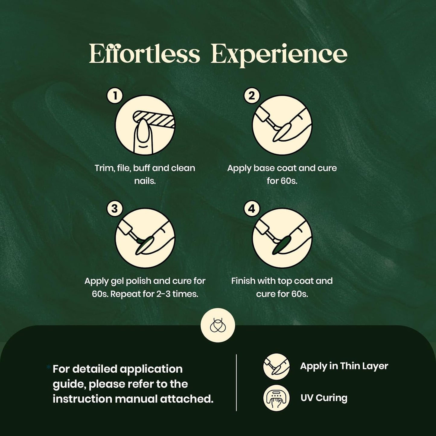 Beetles 6-Pack Fall Gel Nail Polish Set - Brown, Green, Yellow, Burgundy & Glitter - Soak Off UV/LED Manicure Gift for Women