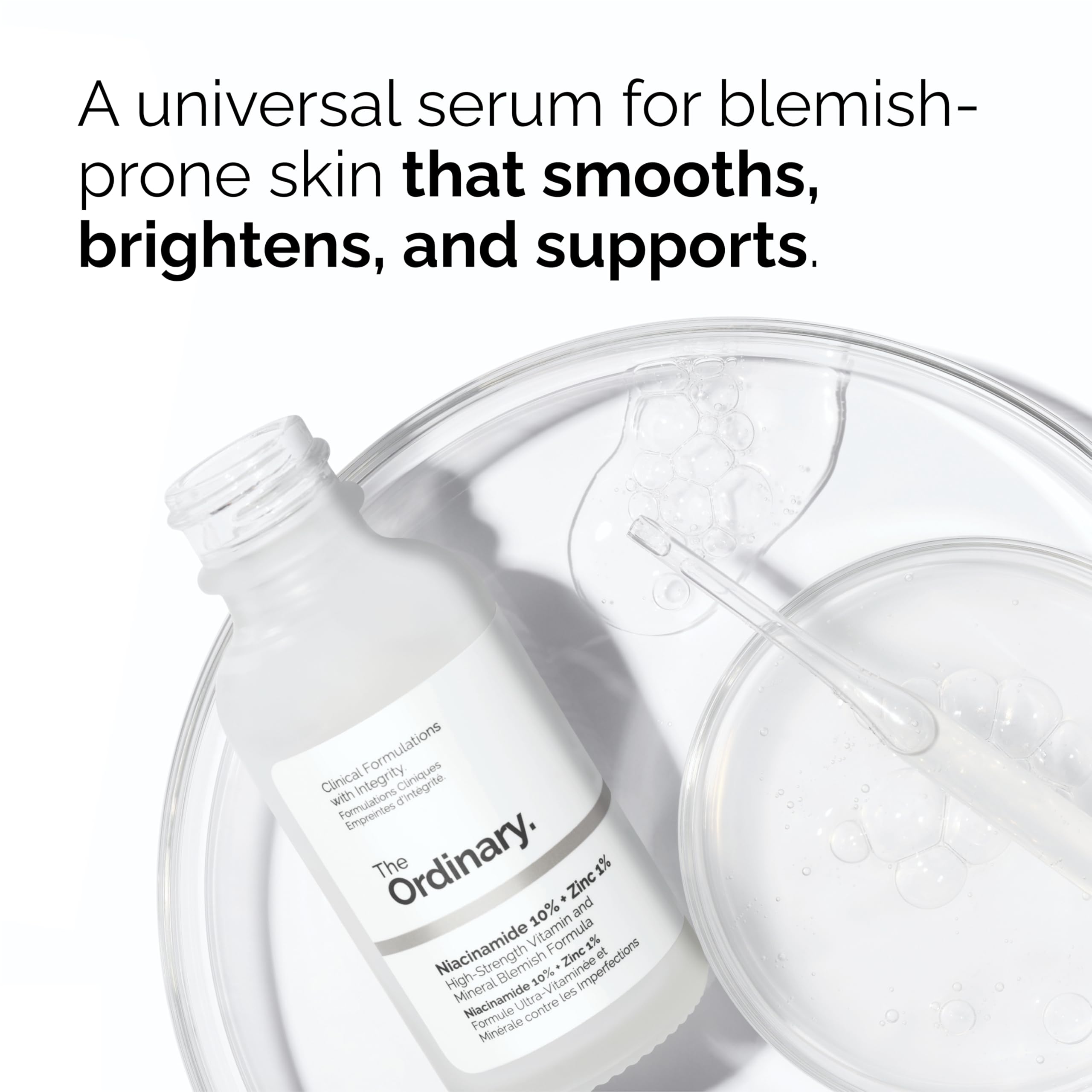 The Ordinary Sensitive Skin Collection, Skin Care Bundle-Blemish-Prone Skin, Glucoside Foaming Cleanser, Aloe 2% + NAG 2% Solution, Niacinamide 10% + Zinc 1%, Natural Moisturizing Factors+Beta Glucan