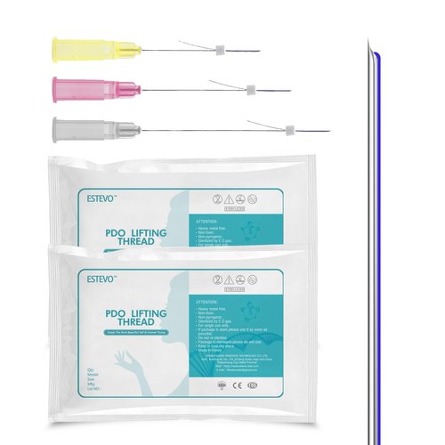 ESTEVO PDO Mono Threads Lift, for Face and Body PDO Thread For Skin Tightening and Reduce Wrinkle (20PCS-27G*60mm)