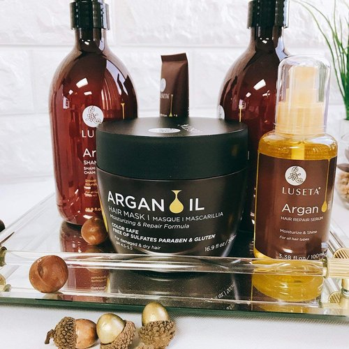 Luseta Argan Oil Hair Mask for Damaged Hair Deep Conditioning Thickening for Thin Hair Hydrate for Dry Hair 16.9 oz
