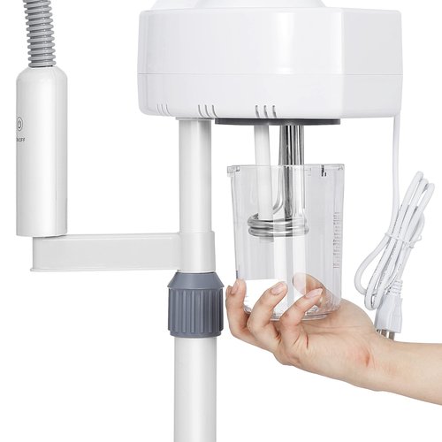 BBBuy 2 in 1 Facial Steamer Professional Nano Ionic Face Deep Cleansing Hydration with 5X Magnifying LED Lamp & Rolling Wheels, High Frequency, Portable Home Spa Salon Beauty Skin Care Equipment