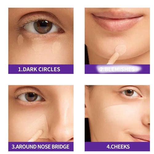 Diaoni Concealer, Diaoni Coverage Concealer, Diaoni Concealer Stick, Double-Sided Concealer with Brush,Lightweight, Long-Lasting, Waterproof, Foundation Concealer Stick (03#, 1)