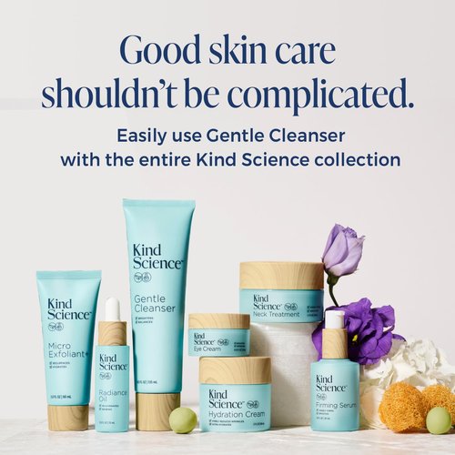 Kind Science by Ellen DeGeneres Gentle Face Cleanser - Face Wash for Women & Makeup Remover with Vitamin C - Facial Cleanser for Dry Skin - Paraben, Dye & Fragrance Free, 4.5 fl oz