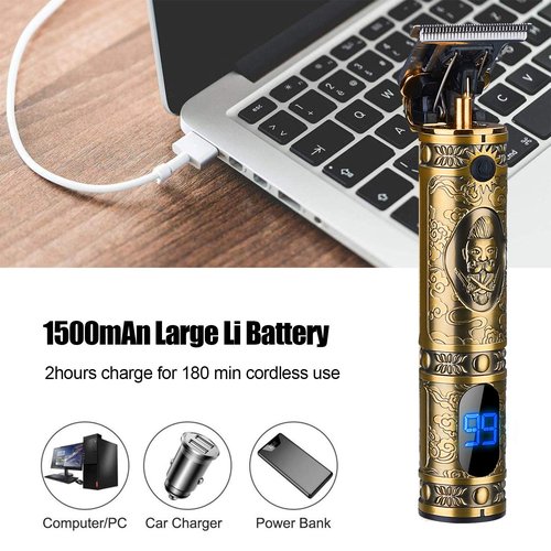 Suttik Hair Clippers for Men, Professional Hair & Beard Trimmer for Men, T-Blade Hair Edgers Clippers, Gold Knight Close-Cutting Trimmers, Cordless Clippers for Hair Cutting