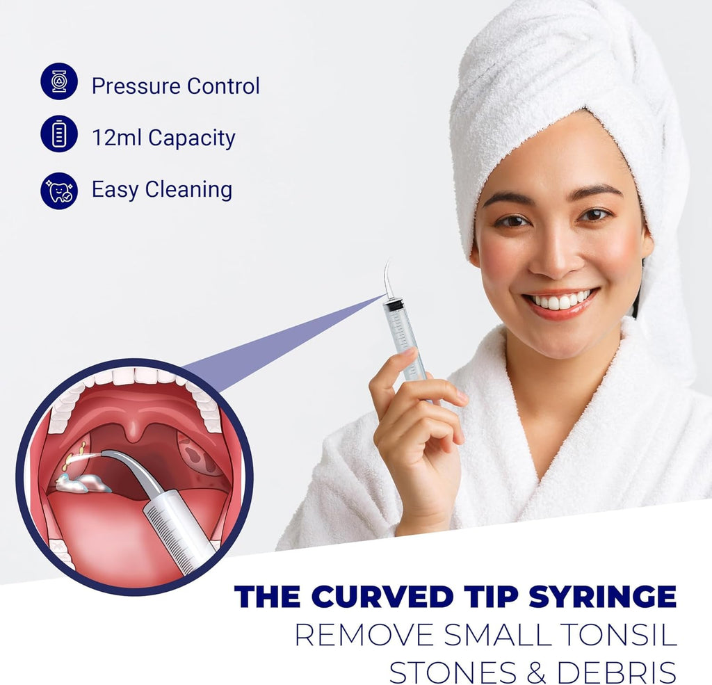 ORAVIX Tonsil Stone Remover - Tonsil Stone Removal Kit - Tonsillolith Remover Tool - Tonsil Cleaner - Fight Bad Breath - Tonsil Stone Removal Tool - Oral Irrigator - Tongue Scraper - 7 Pieces