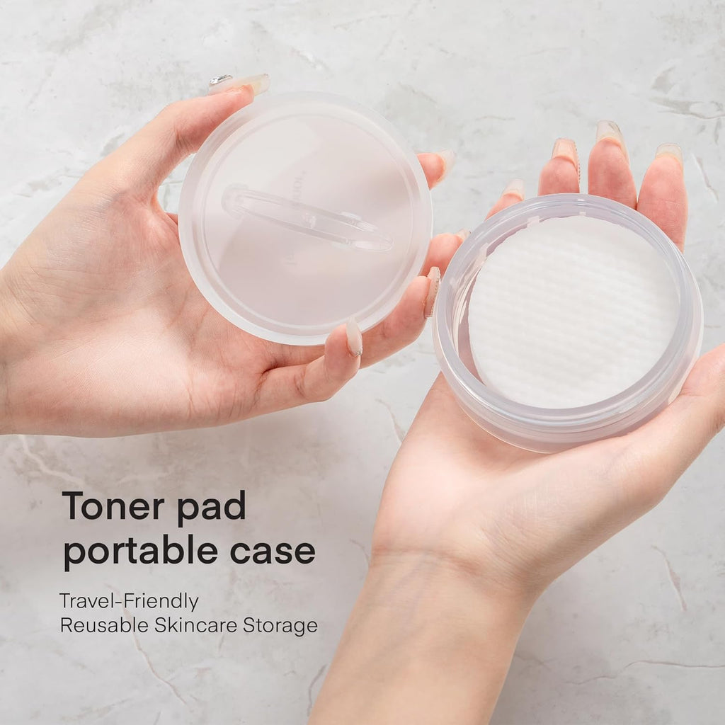 Travel-Friendly Korean Mini Skincare Containers - Reusable Leak-Proof Jars for Toner Pads & Eye Patches - 1 Pack