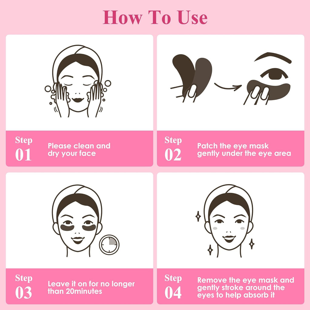 Under Eye Patches (30 Pairs), 24K Gold Under Eye Mask for Puffy Eyes, Dark Circles,Bags and Wrinkles with Collagen,Relieves Pressure and Reduces Wrinkles,Revitalises and Refreshes Your Skin