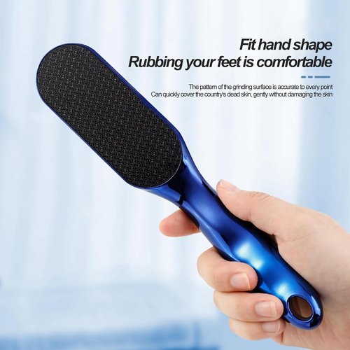 The Thai Lyfe Foot File, Beyond The Cream Foot File, Hard Skin Remover Nano-Glass Foot Filer with Non-Slip Ergonomic Handle, Professional Foot Care Tools for Smooth Feet, Remove Callous (2Pcs-Blue)