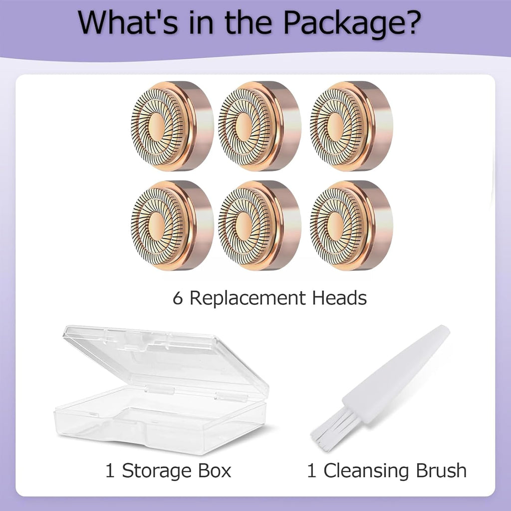 Flawless Facial Hair Remover Replacement Heads - Gen 2 (4 Pack) for Women