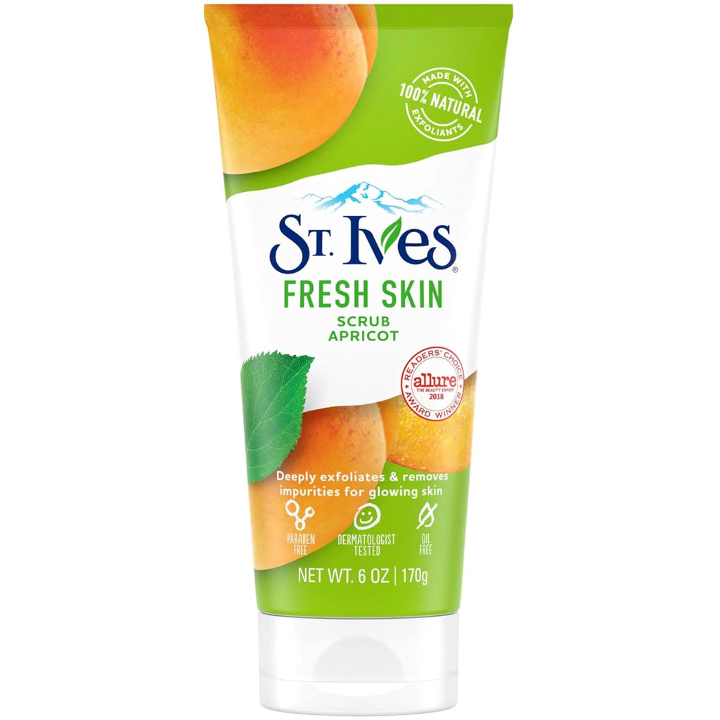 St. Ives Fresh Skin Invigorating Apricot Scrub 6 Oz (2 Pack) by St. Ives