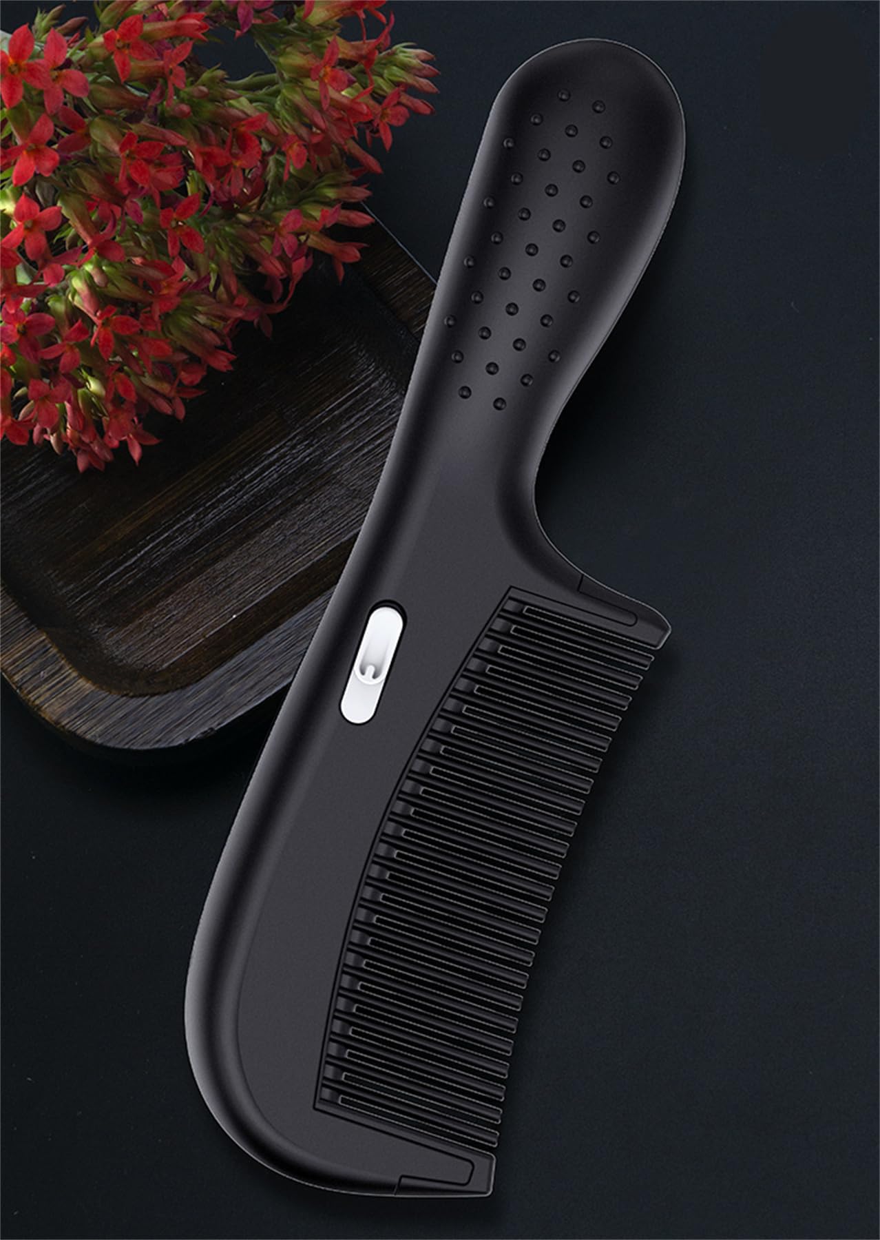 Dandruff Comb, Energy Massage Comb, Hair Dressing Comb,Healthier Scalp and Better Hair Quality, Removal of Dandruff and Dirt Black