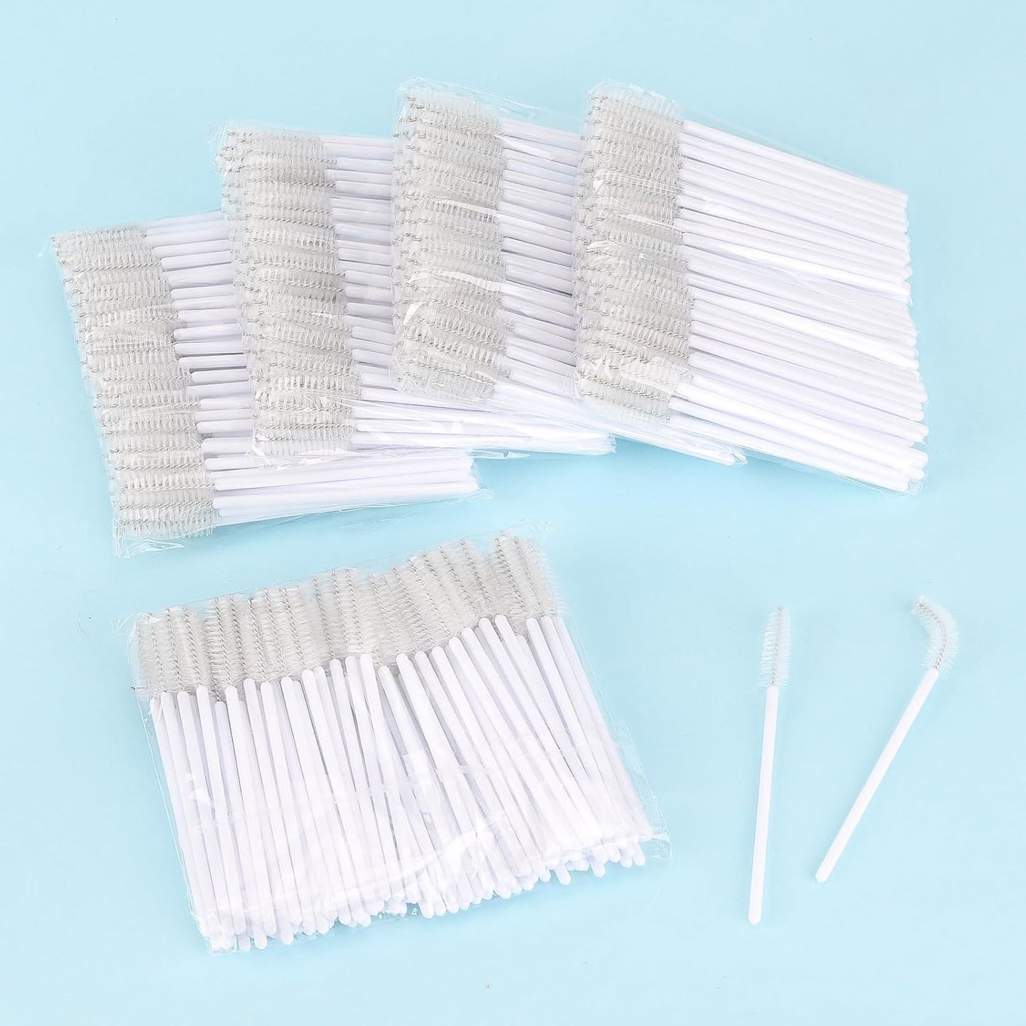 500 Disposable Mascara Wands - Colorful Eyelash Brushes & Spoolies for Extensions