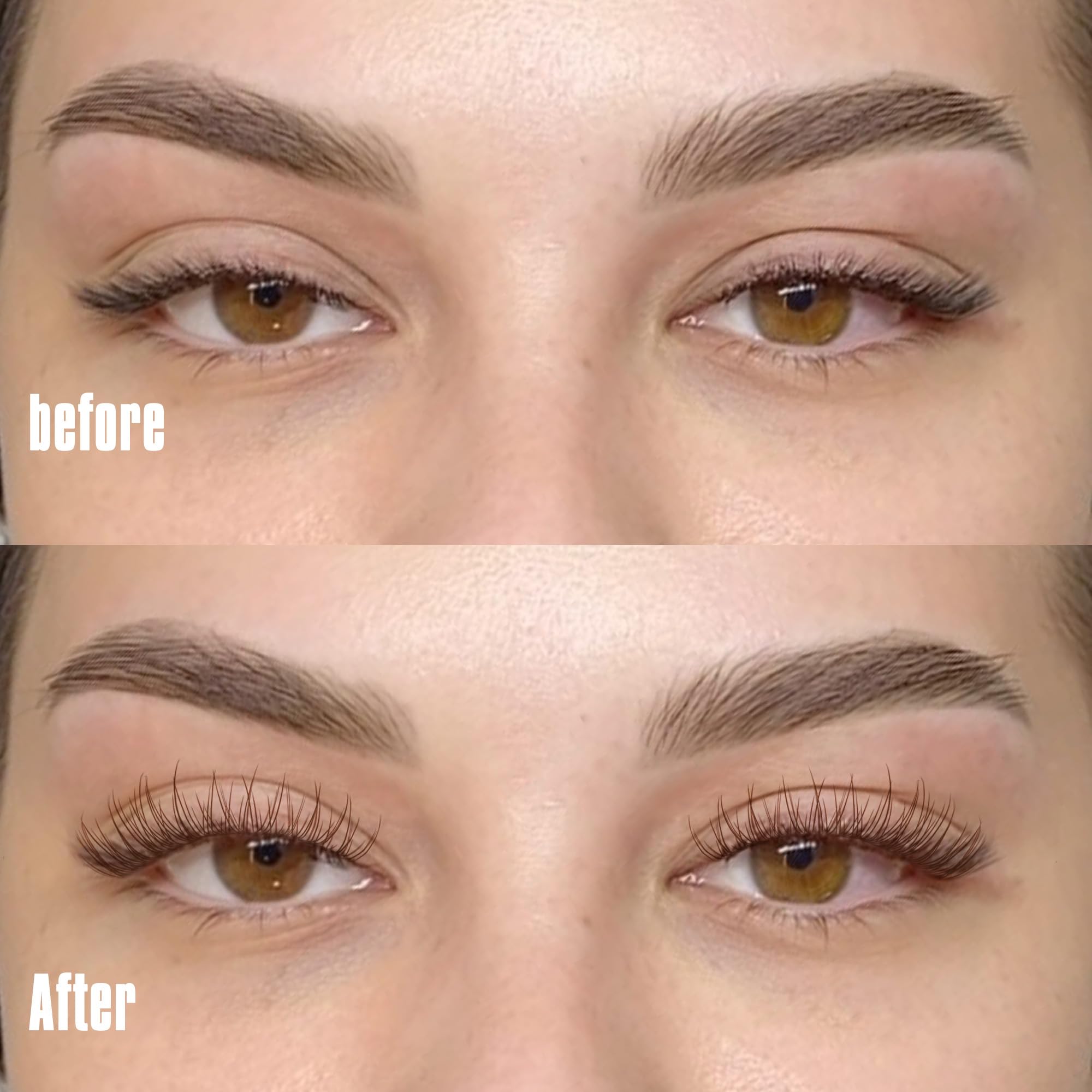 TNFVLONEINS Brown Lash Clusters Natural Cluster Eyelash Extensions Wispy Individual Lashes Extension 10-12MM Short Eyelash Clusters Natural Look CC Curl DIY Lash Extension