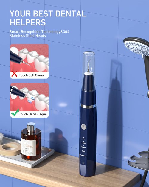 Plaque Remover for Teeth, Tartar Remover for Teeth with LED Light, Dental Calculus Remover Teeth Cleaning Kit