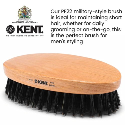 Kent Grooming Kit: Beard and Mustache Combs, Fine Pocket Comb, Hair Brush, Made in England for Travel and Home Care