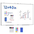 Large Magnetic Dry Erase Whiteboard - Folding Aluminum Frame Wall Mount