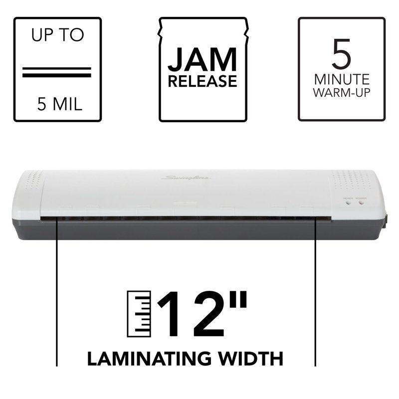 Thermal Pouch Laminator 12.5-Inch Max Width, Fast Warm-Up, 3-5 Mil Thickness