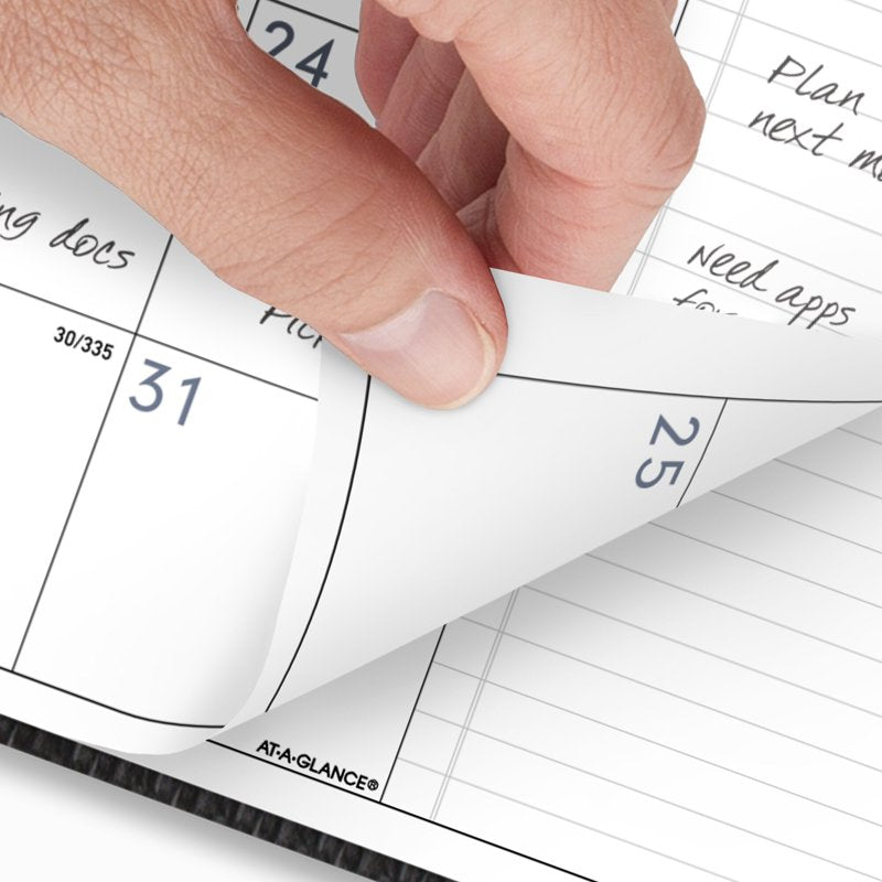 Large 2026 Monthly Planner - Charcoal Cover, 9 x 11 Weekly and Monthly Layouts