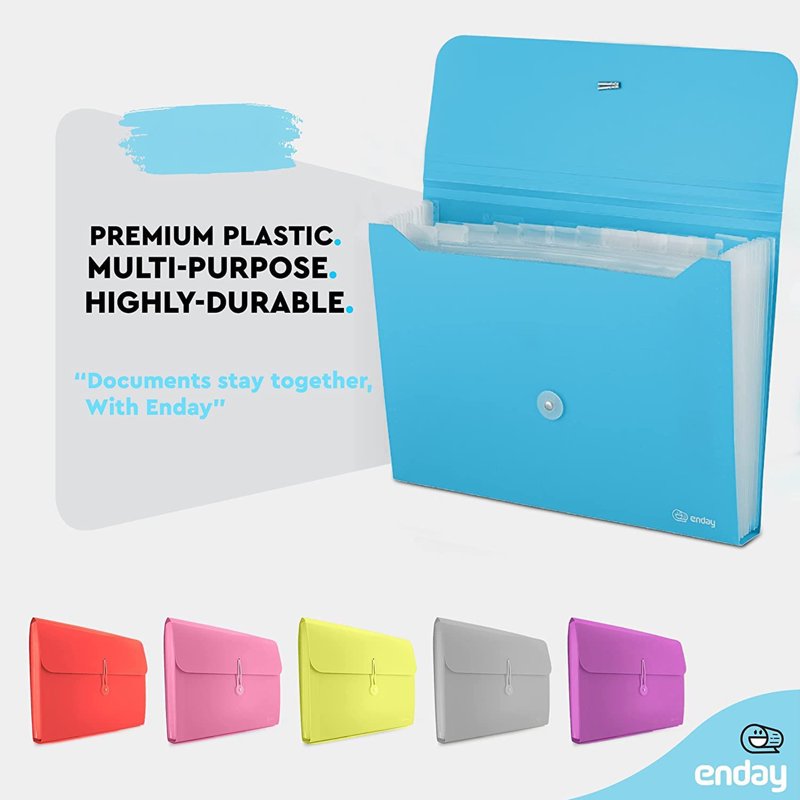 A4 Accordion Folder with Pockets - Document Organizer & Paper Storage