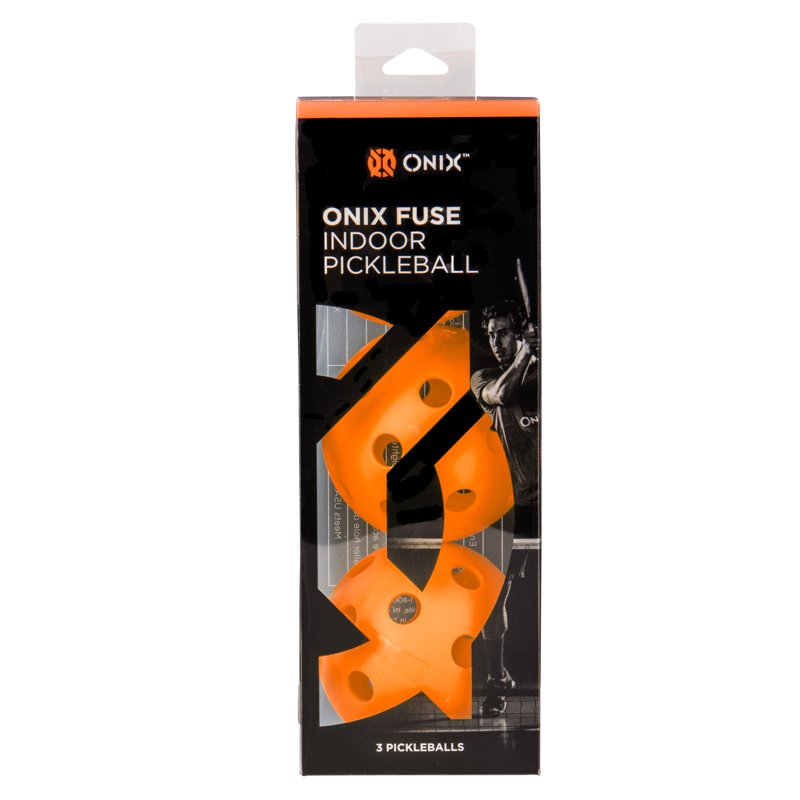 Onix Fuse Indoor Pickleball Balls, 3 Pack - Orange (Variation: 3)