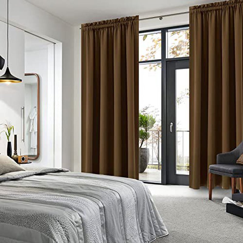 Blackout Curtains Set of 2 - Room Darkening Thermal Insulated Window Drapes