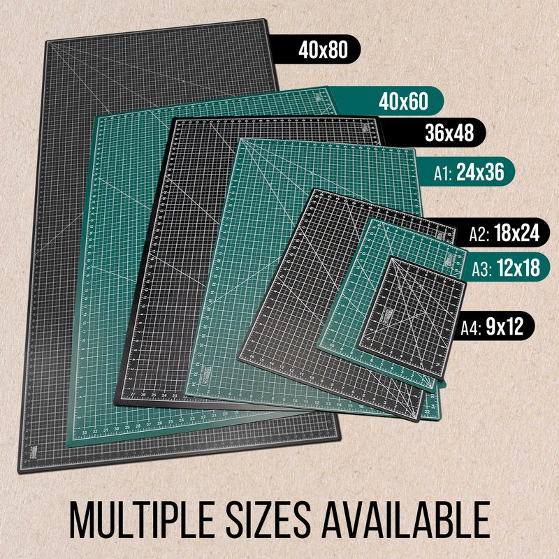 Self-Healing Cutting Mat with Grid for Crafts Sewing Quilting and Scrapbooking